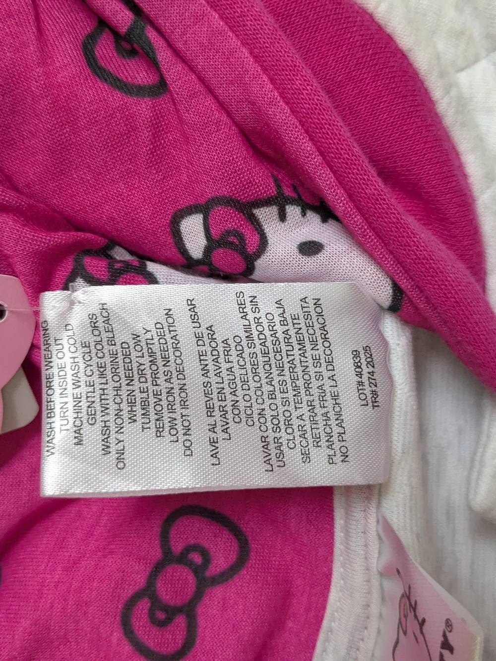 Hello Kitty Girls' Pink & White Quilted Hoodie Jacket